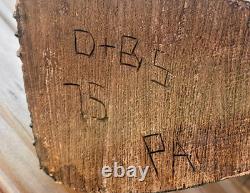 Daniel & Barbara Strawser Folk Art Carved Eagle Signed and dates on bottom