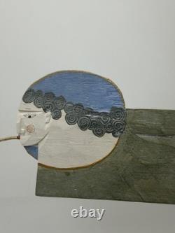 Daniel M Hale Signed 2002 OOAK Folk Art Trumpet Sculpture