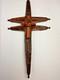 Dee Marcellus Cole Sign Folk Art Wooden Cross 21 Hand Carved Painted Sculpture