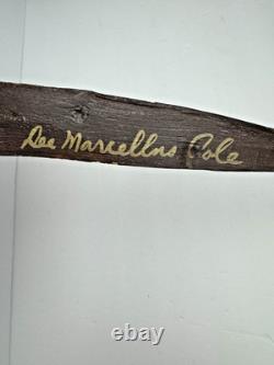Dee Marcellus Cole Sign Folk Art Wooden Cross 21 Hand Carved Painted Sculpture