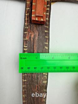 Dee Marcellus Cole Sign Folk Art Wooden Cross 21 Hand Carved Painted Sculpture