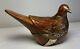 Delightful Hand Carved Folk Art Snuff Box Carved Bird With Nail Head Eyes