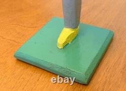 Denzil Goodpaster Carved Wood Kentucky Folk Art Sculpture Statue Figure Vtg Mcm