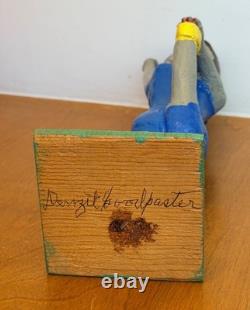 Denzil Goodpaster Carved Wood Kentucky Folk Art Sculpture Statue Figure Vtg Mcm