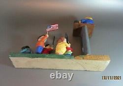 Donald Trump Speaking Folk Art Carved Sculpture Wood Caritature Cartoons Comics