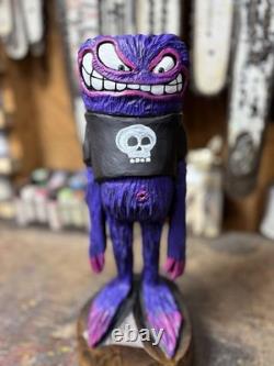 EVIL Monster Dude Chainsaw Carving BLACK WALNUT WOOD Monster 16 Tall UNIQUE