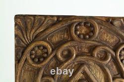 = Early 20th C. Hand Carved Plaque Mystical / Masonic / Old Fellows Folk Art