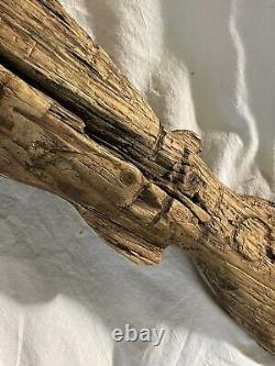 Early Antique Primitive Folk Art Carved Wooden Fish Nautical Trade Sign
