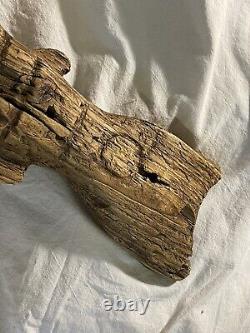 Early Antique Primitive Folk Art Carved Wooden Fish Nautical Trade Sign