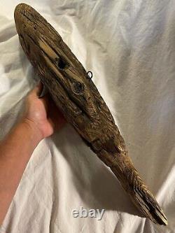 Early Antique Primitive Folk Art Carved Wooden Fish Nautical Trade Sign
