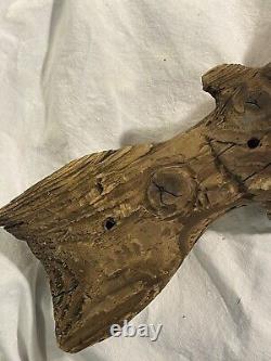Early Antique Primitive Folk Art Carved Wooden Fish Nautical Trade Sign
