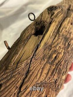 Early Antique Primitive Folk Art Carved Wooden Fish Nautical Trade Sign