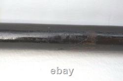 Early Folk Art Sterling Silver Handle Carved Wood Cane/walking Stick