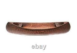 Early Original Primitive Folk Art Native American Carved Wooden Canoe w Patina