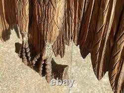 Early Wooden Carved Architectural Remnant & Folk Art American Bald Eagle