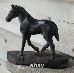 Early carved antique folk art horse Honey Boy