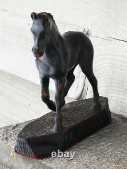 Early carved antique folk art horse Honey Boy