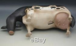 Elaine Frank Valletta Hand Carved Large 14.5 Cow Folk Art Sculpture 2000 Rare