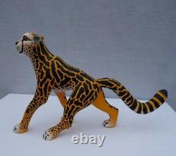 Eleazar Morales Oxacan Wood Carving Cheetah Alebrije Mexican Folk Art