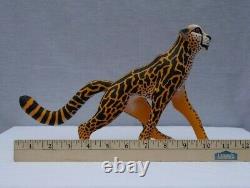 Eleazar Morales Oxacan Wood Carving Cheetah Alebrije Mexican Folk Art