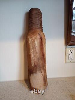 Eric TOLLARDO Original Wood Carving Folk Art Age 8. 18x5 Sculpture