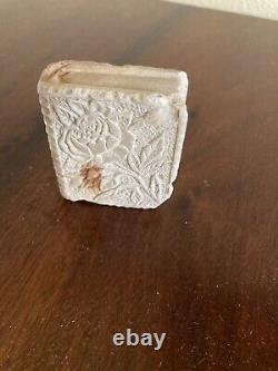 FINE MINIATURE AMERICAN FOLK ART Carved STONE BOOK COUNTRY PRIMITIVE