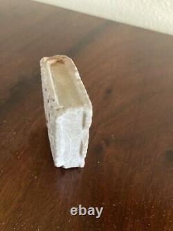 FINE MINIATURE AMERICAN FOLK ART Carved STONE BOOK COUNTRY PRIMITIVE