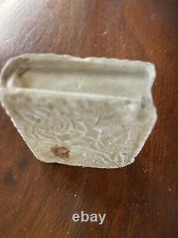 FINE MINIATURE AMERICAN FOLK ART Carved STONE BOOK COUNTRY PRIMITIVE