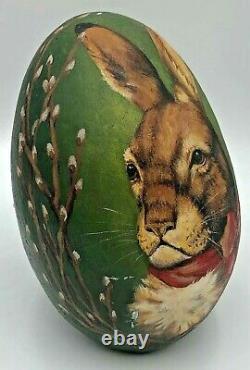 FOLK ART Carved Painted RABBIT EGG Figure CRATE PROSPECTS BY SHARON Wow