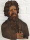 F. Schurmann Hand-carved Man Santos Wooden Statue Very Detailed Folk Art 12.5