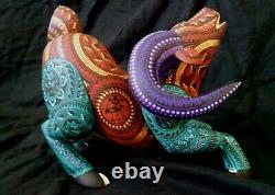 Fantastic Alebrije 12 Larg Ram Oaxaca Carving Motion Perfect Painting