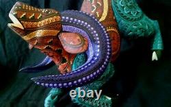 Fantastic Alebrije 12 Larg Ram Oaxaca Carving Motion Perfect Painting