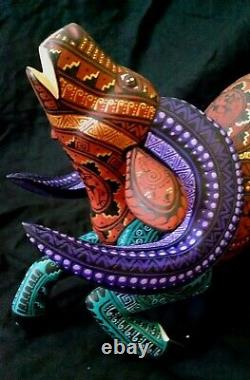 Fantastic Alebrije 12 Larg Ram Oaxaca Carving Motion Perfect Painting