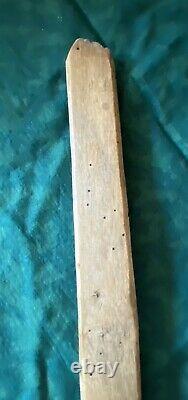 Fantastically Carved Antique 19thC. Folk Art Wood Bed Smoother Washing Stick