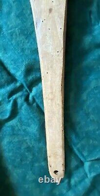 Fantastically Carved Antique 19thC. Folk Art Wood Bed Smoother Washing Stick