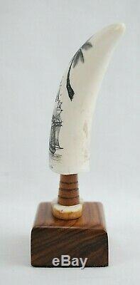 Fine Scrimshaw Hand Carved Maritime Folk Art by Doug Fine 4