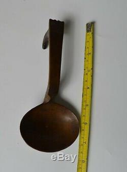 Fine antique Scandinavian carved wood spoon Norwegian Swedish Folk art Treen