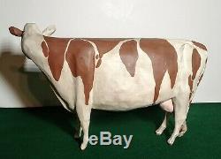 Folk Art Ayrshire Milk Cow Larry Koosed 2007 Hand Carved & Painted