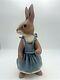 Folk Art Bunny Rabbit Hand Carved Wood Figure Crate Prospects Sharon Olson
