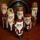 Folk Art Carved Santas Set Of Six By Artist Donis Mitchell Signe Dated 90's