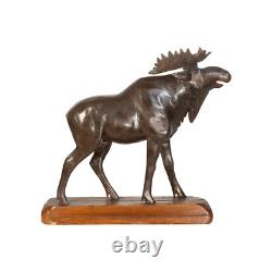 Folk Art Carved Moose