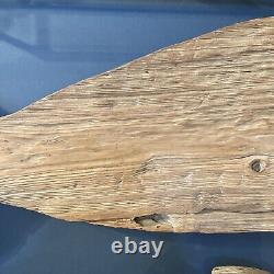 Folk Art Carved Whales Trade Signs 30 Wide 11 Tall Nantucket Mass C. 1900