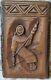 Folk Art Carved Wood European Woman Tradional Clothing 9x14 Vintage Primitive