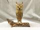 Folk Art Carved Wood Owl J. E. Ledbetter, Arizona 1967