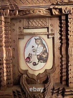 Folk Art Carved Wood Window Photo Frame Tramp Art Style Nepal