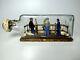 Folk Art Diorama Of Three Sailors On A Ship's Deck In A Bottle, Whimsy, Whimsey
