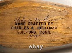Folk Art Hand Carved Duck Decoy / 1995 Signed by Artist / A beauty
