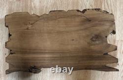 Folk Art High Relief Wood Carving Tropical Village Farm scene vintage 14x25