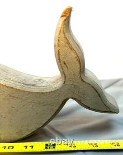 Folk Art Jonah Inside The Whale Wooden Carving Hand Carved Religious