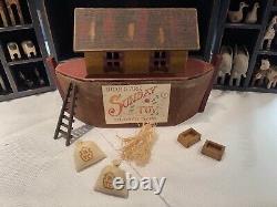 Folk Art Noahs Ark Sunday Millwood Toy Co Wooden Carved Signed Barry Grosscup